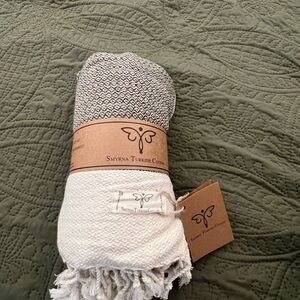 Black and White Textured Blanket